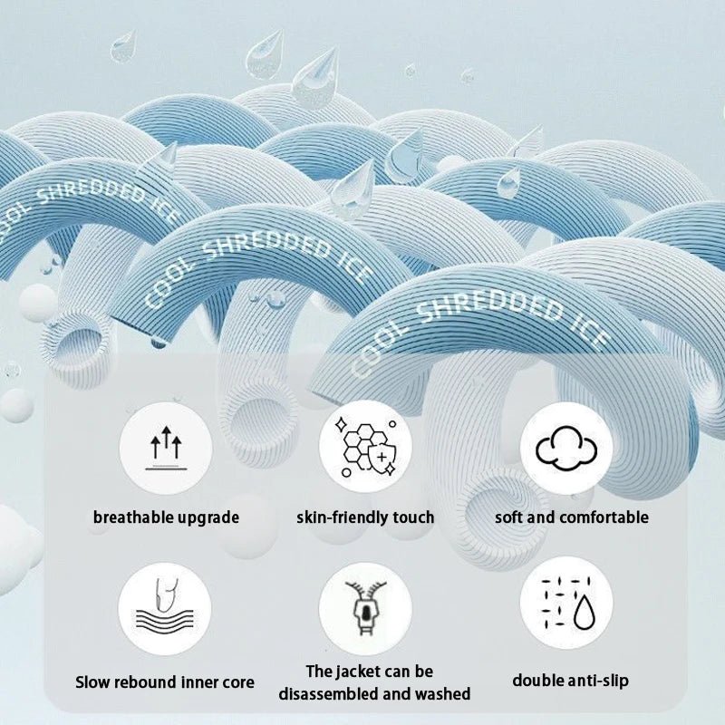 1PC 40/45CM Thick Seat Cushion Ultra Soft Memory Foam Office Chair Pad Breathable Rebound Waist Cushion - PatioLix