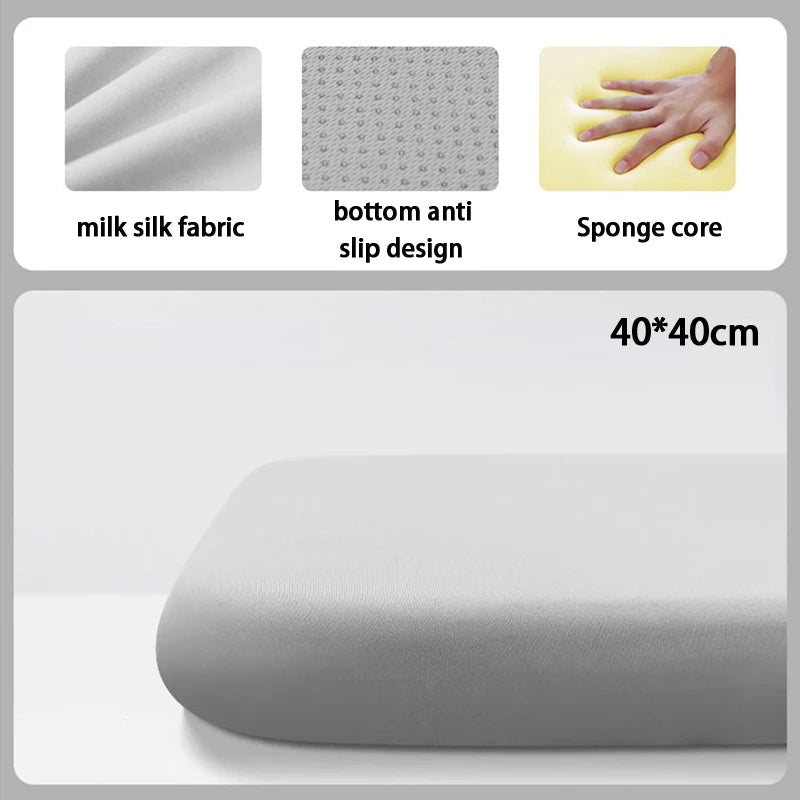 1PC 40/45CM Thick Seat Cushion Ultra Soft Memory Foam Office Chair Pad Breathable Rebound Waist Cushion - PatioLix