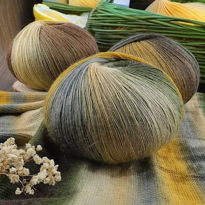 200g/set Rainbow Wool Yarn for Knitting Shawls Scarfs Sweaters Jackets Hats DIY Hand Soft Comfortable Segment Dyeing Thread - PatioLix