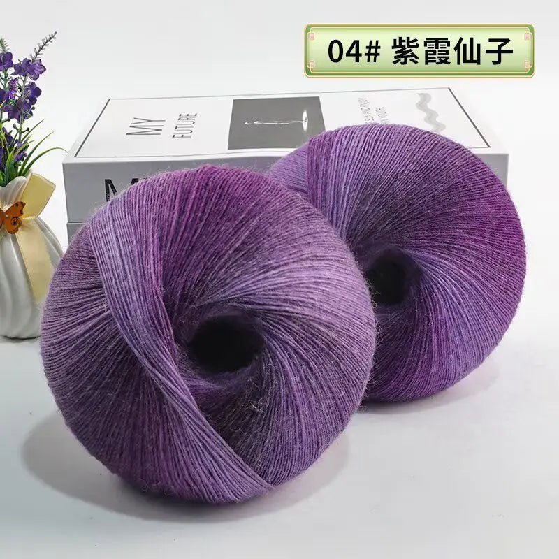 200g/set Rainbow Wool Yarn for Knitting Shawls Scarfs Sweaters Jackets Hats DIY Hand Soft Comfortable Segment Dyeing Thread - PatioLix