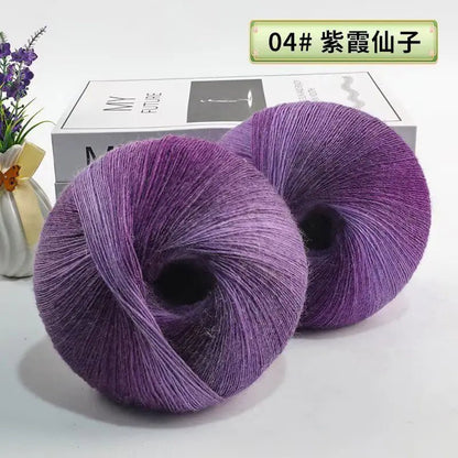 200g/set Rainbow Wool Yarn for Knitting Shawls Scarfs Sweaters Jackets Hats DIY Hand Soft Comfortable Segment Dyeing Thread - PatioLix