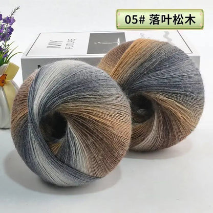 200g/set Rainbow Wool Yarn for Knitting Shawls Scarfs Sweaters Jackets Hats DIY Hand Soft Comfortable Segment Dyeing Thread - PatioLix