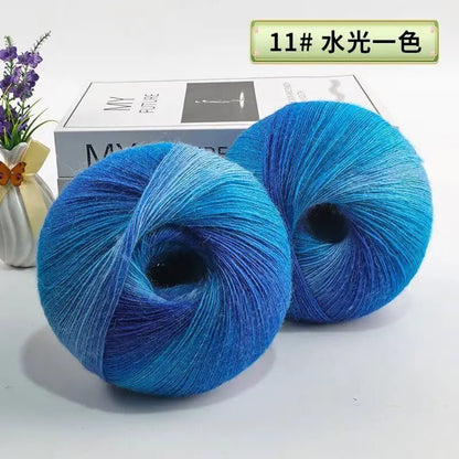 200g/set Rainbow Wool Yarn for Knitting Shawls Scarfs Sweaters Jackets Hats DIY Hand Soft Comfortable Segment Dyeing Thread - PatioLix