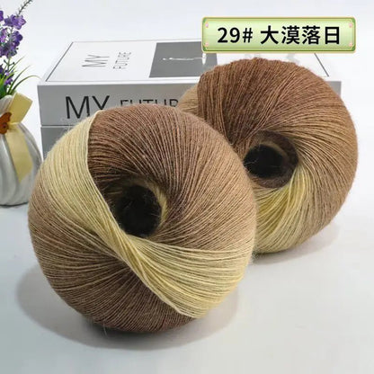 200g/set Rainbow Wool Yarn for Knitting Shawls Scarfs Sweaters Jackets Hats DIY Hand Soft Comfortable Segment Dyeing Thread - PatioLix