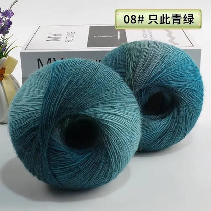 200g/set Rainbow Wool Yarn for Knitting Shawls Scarfs Sweaters Jackets Hats DIY Hand Soft Comfortable Segment Dyeing Thread - PatioLix
