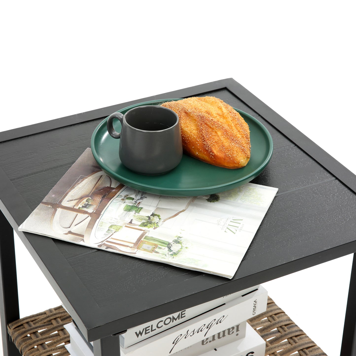 3-Piece Rattan Rocking Chair Set - Outdoor Leisure Seating in Gray for Patio or Garden