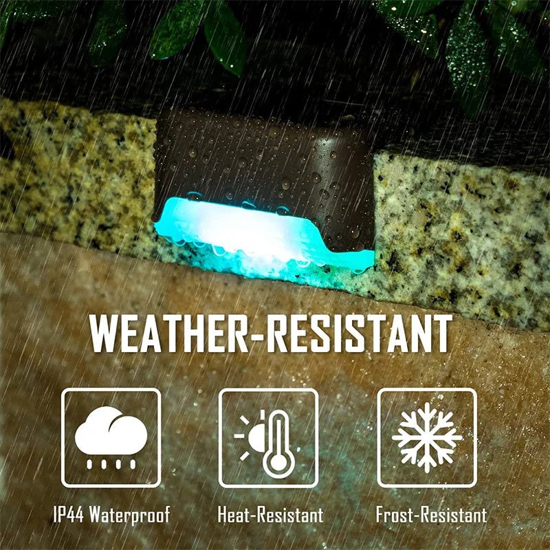 2/4/8/16 Pack Solar Deck Lights LED Waterproof Outdoor Solar Powered LED Step Lights For Decks Stairs Patio Yard Garden Decor - PatioLix