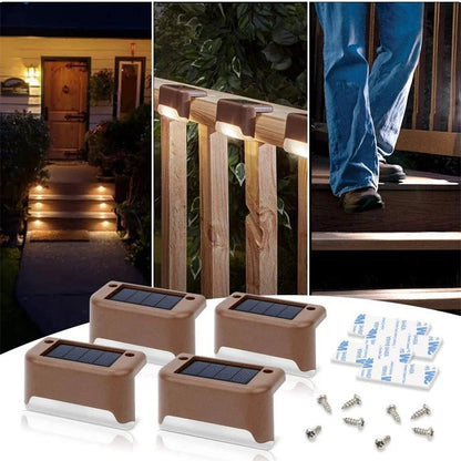 2/4/8/16 Pack Solar Deck Lights LED Waterproof Outdoor Solar Powered LED Step Lights For Decks Stairs Patio Yard Garden Decor - PatioLix