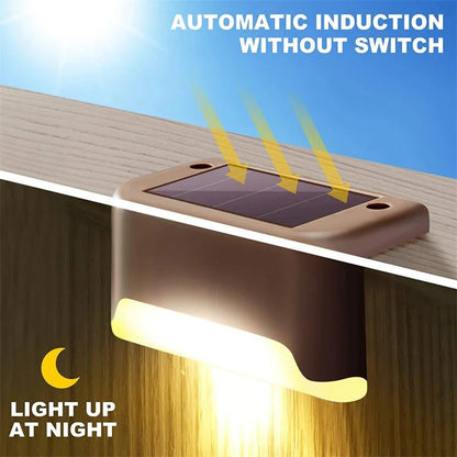 2/4/8/16 Pack Solar Deck Lights LED Waterproof Outdoor Solar Powered LED Step Lights For Decks Stairs Patio Yard Garden Decor - PatioLix