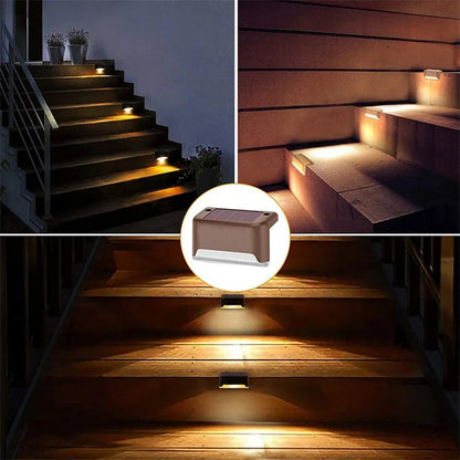 2/4/8/16 Pack Solar Deck Lights LED Waterproof Outdoor Solar Powered LED Step Lights For Decks Stairs Patio Yard Garden Decor - PatioLix