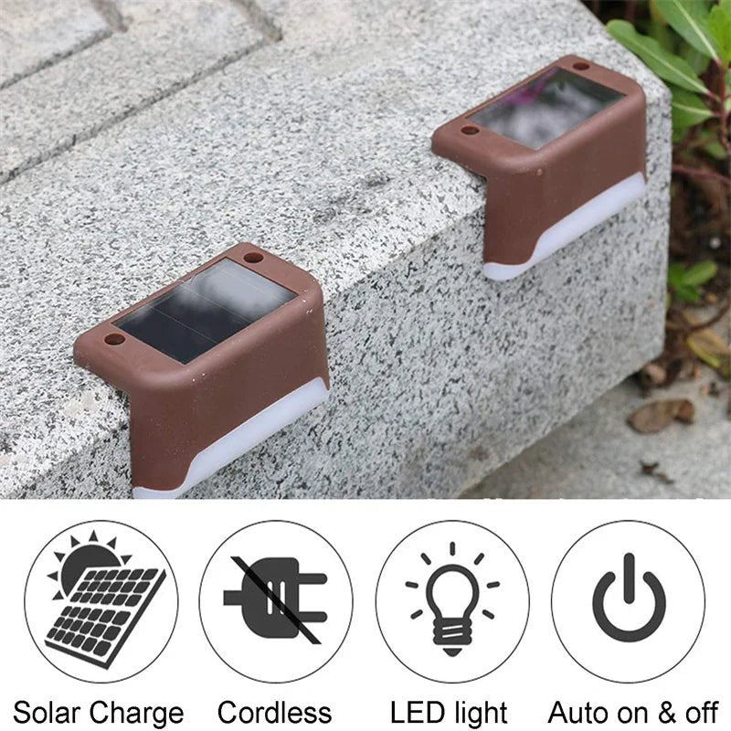 2/4/8/16 Pack Solar Deck Lights LED Waterproof Outdoor Solar Powered LED Step Lights For Decks Stairs Patio Yard Garden Decor - PatioLix