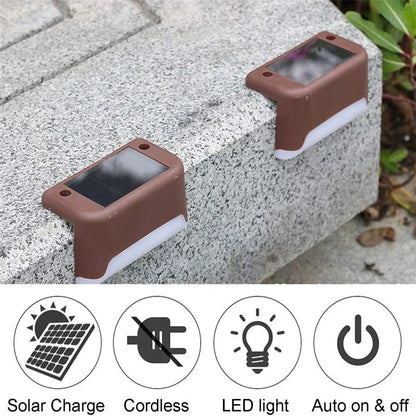 2/4/8/16 Pack Solar Deck Lights LED Waterproof Outdoor Solar Powered LED Step Lights For Decks Stairs Patio Yard Garden Decor - PatioLix