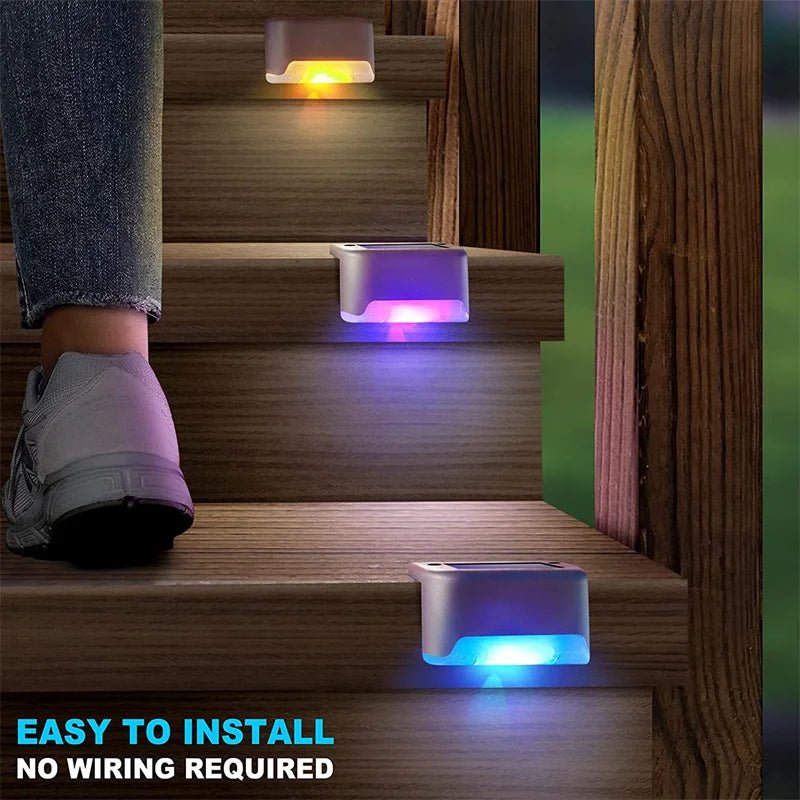 2/4/8/16 Pack Solar Deck Lights LED Waterproof Outdoor Solar Powered LED Step Lights For Decks Stairs Patio Yard Garden Decor - PatioLix