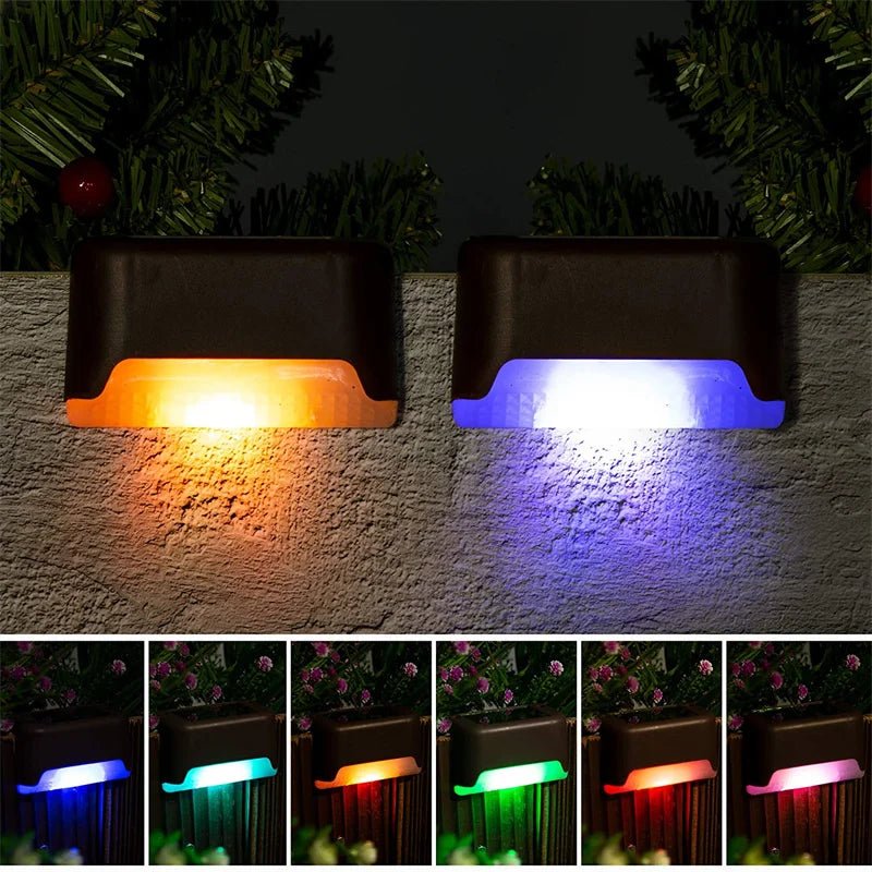 2/4/8/16 Pack Solar Deck Lights LED Waterproof Outdoor Solar Powered LED Step Lights For Decks Stairs Patio Yard Garden Decor - PatioLix