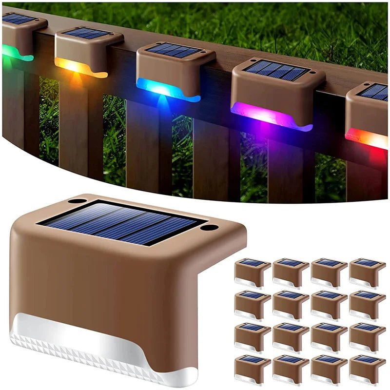 2/4/8/16 Pack Solar Deck Lights LED Waterproof Outdoor Solar Powered LED Step Lights For Decks Stairs Patio Yard Garden Decor - PatioLix