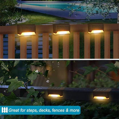 2/4/8/16 Pack Solar Deck Lights LED Waterproof Outdoor Solar Powered LED Step Lights For Decks Stairs Patio Yard Garden Decor - PatioLix