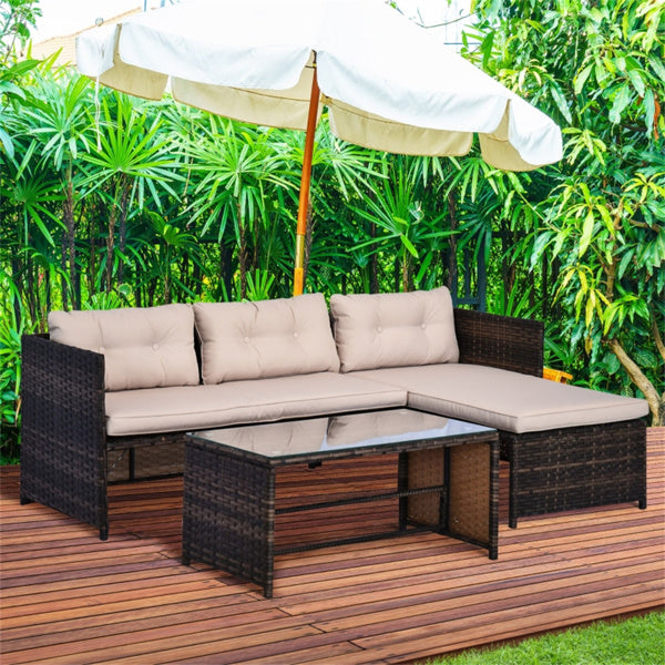 Outdoor Pieces Patio Furniture Set for Garden and Yard, Comfortable Seating, Durable Design