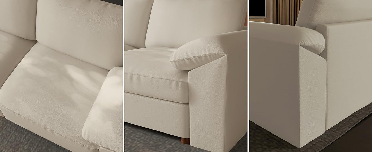 Oversized Modular Sectional Sofa,Cloud Couch Deep Seat Sofa Cushion Covers Removable,Oversized Sectional Couches for Living Room