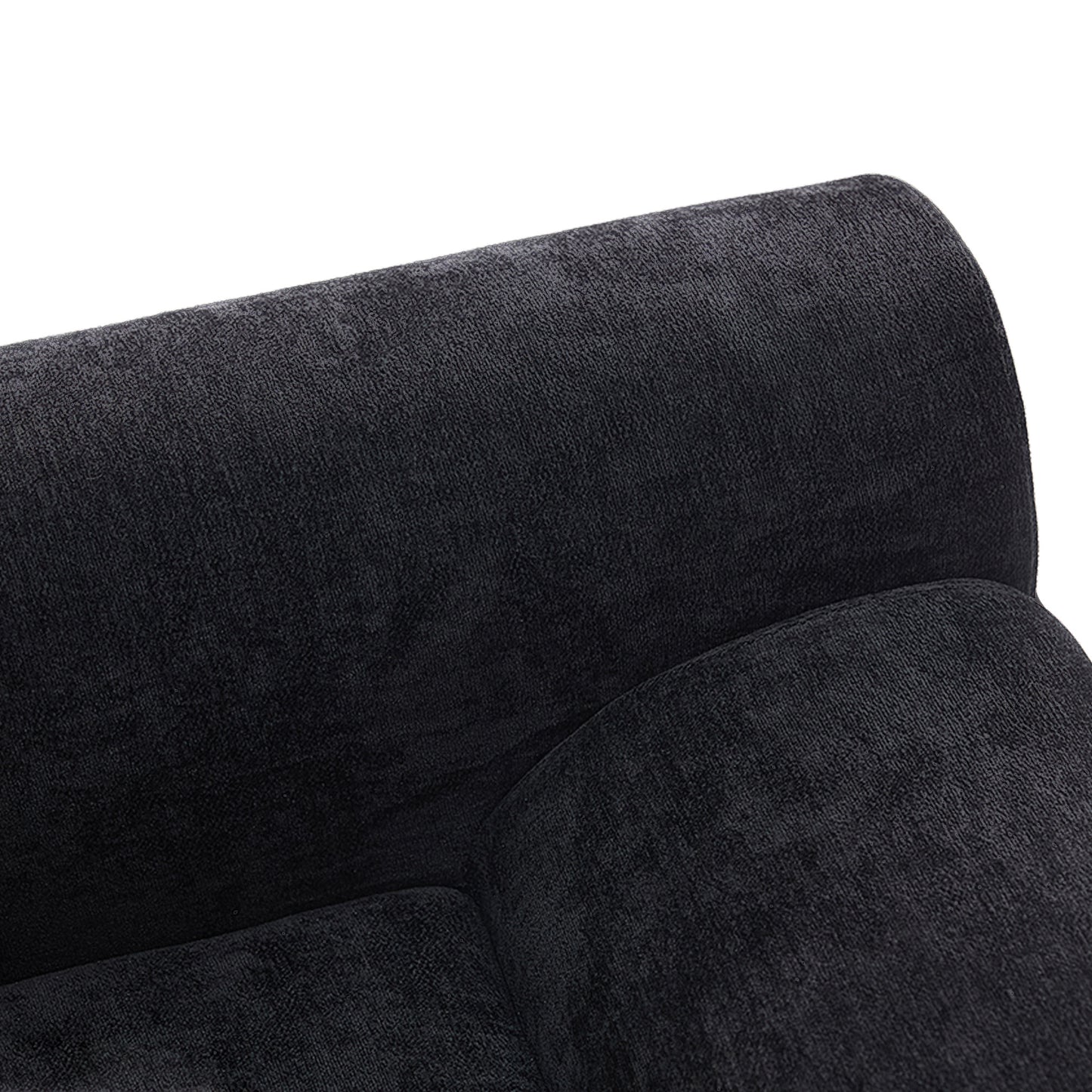 111.2" Modern L-Shaped Sectional Sofa,Modular Velvet Couch with Adjustable Configurations, Soft Melange Fabric,Comfortable