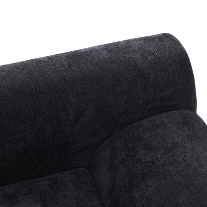 111.2" Modern L-Shaped Sectional Sofa,Modular Velvet Couch with Adjustable Configurations, Soft Melange Fabric,Comfortable