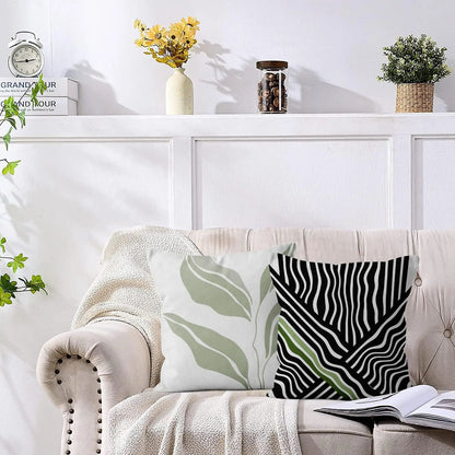 4Pcs Linen Throw Pillow Covers 45x45cm Decorative Cushion Cases for Sofa Bedroom Living Room Home Decor Zippered Pillowcases - PatioLix