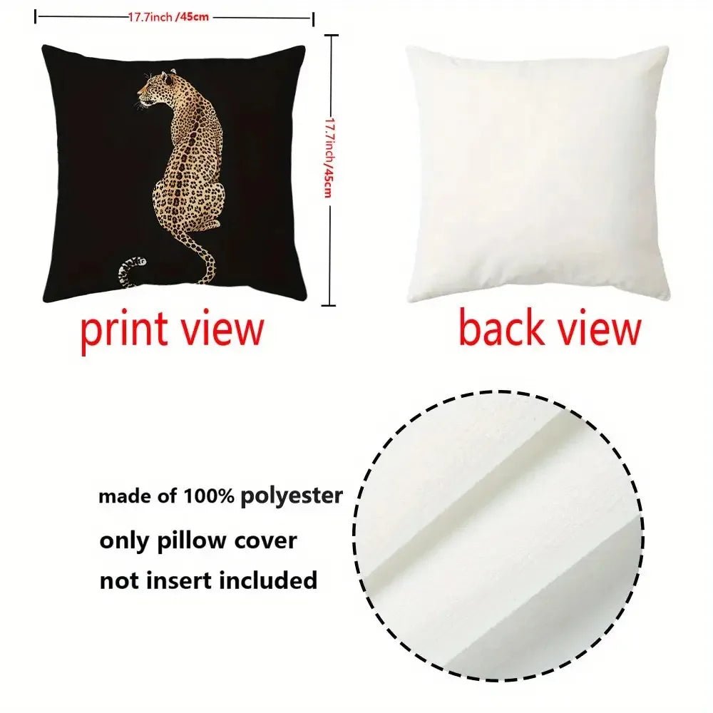 4Pcs Linen Throw Pillow Covers 45x45cm Decorative Cushion Cases for Sofa Bedroom Living Room Home Decor Zippered Pillowcases - PatioLix