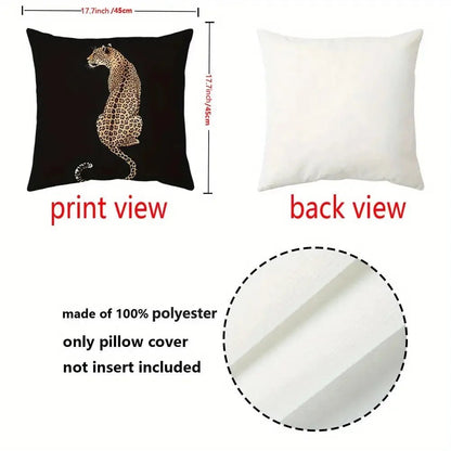 4Pcs Linen Throw Pillow Covers 45x45cm Decorative Cushion Cases for Sofa Bedroom Living Room Home Decor Zippered Pillowcases - PatioLix