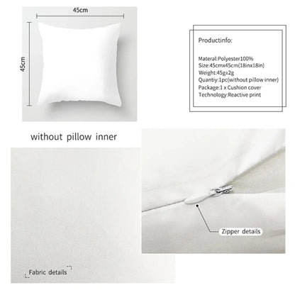 4Pcs Linen Throw Pillow Covers 45x45cm Decorative Cushion Cases for Sofa Bedroom Living Room Home Decor Zippered Pillowcases - PatioLix