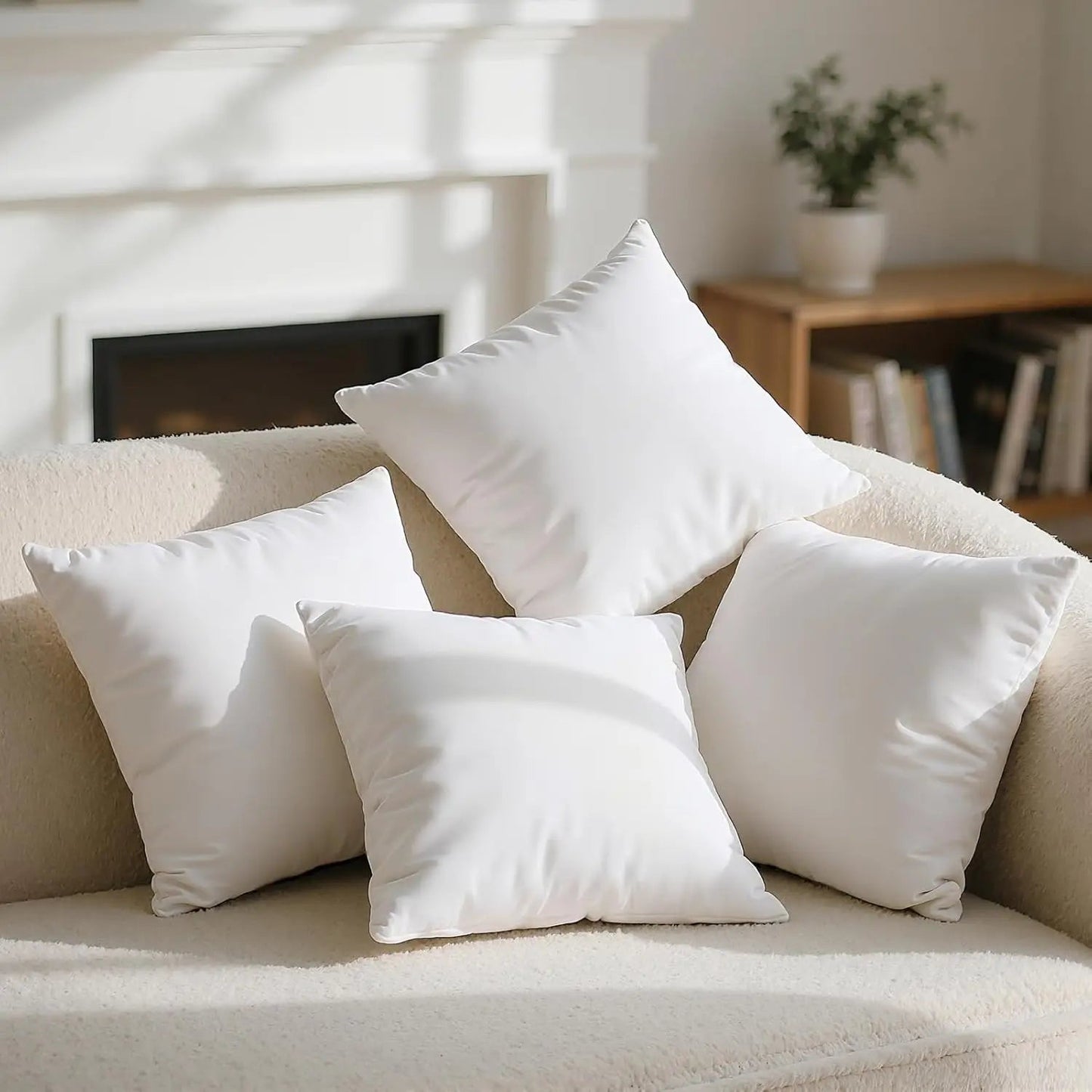 50x50cm 45x45cm 30x50cm 35x50cm Gift White Throw Pillow Insert Standard White Bounce Back Pillow Cushion Core Sofa Car Christmas - PatioLix
