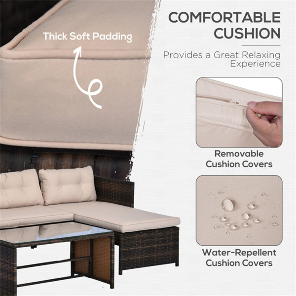 Outdoor Pieces Patio Furniture Set for Garden and Yard, Comfortable Seating, Durable Design