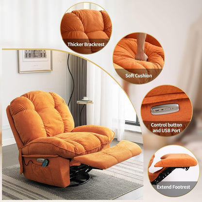 Electric Relax Armchair Electric Armchair with Charging Port TV Armchair with Massage and Heating Armchair TV Armchair for Livin