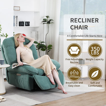 Electric Relaxation armchair Relaxation armchair with Massage and Heating Function with USB-A and USB-C Charging Port for Bedroom,