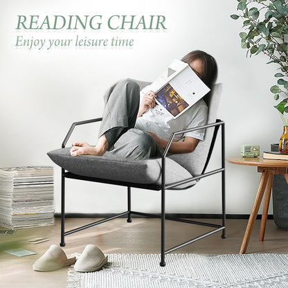 Accent Chair Living Room Chairs Comfy Reading Chair For Bedroom Upholstered Lounge Chair Mid Century Modern Arm Chair Sling