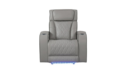 Modern Style Upholstery Recliner 3PC Living Room Set, Wood Frame, Massage Function Included, Gray Color, NJ Inventory