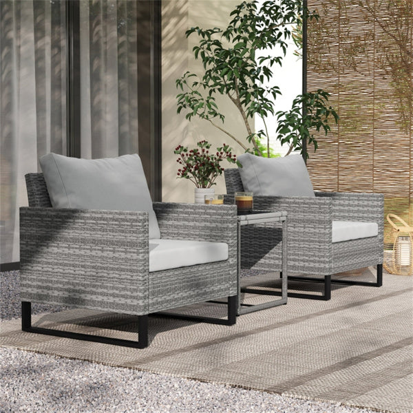 Outdoor Bistro Set Table and Chairs for Patio, Garden, Deck, and Balcony - Stylish Space-Saving Dining Furniture