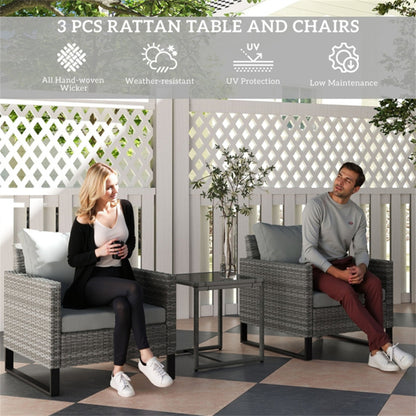 Outdoor Bistro Set Table and Chairs for Patio, Garden, Deck, and Balcony - Stylish Space-Saving Dining Furniture