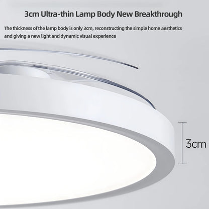 IRALAN Modern Invisible Ceiling Fan with LED Light DC motor Large Air Volume Remote Control for Bedroom Dining room