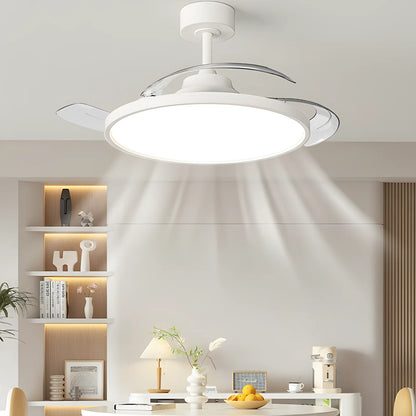 Modern Ceiling Fan Sealing Fan Led Lighting Silent Invisible Blade Lamps Suitable for Living Room Dining Room Study Kitchen