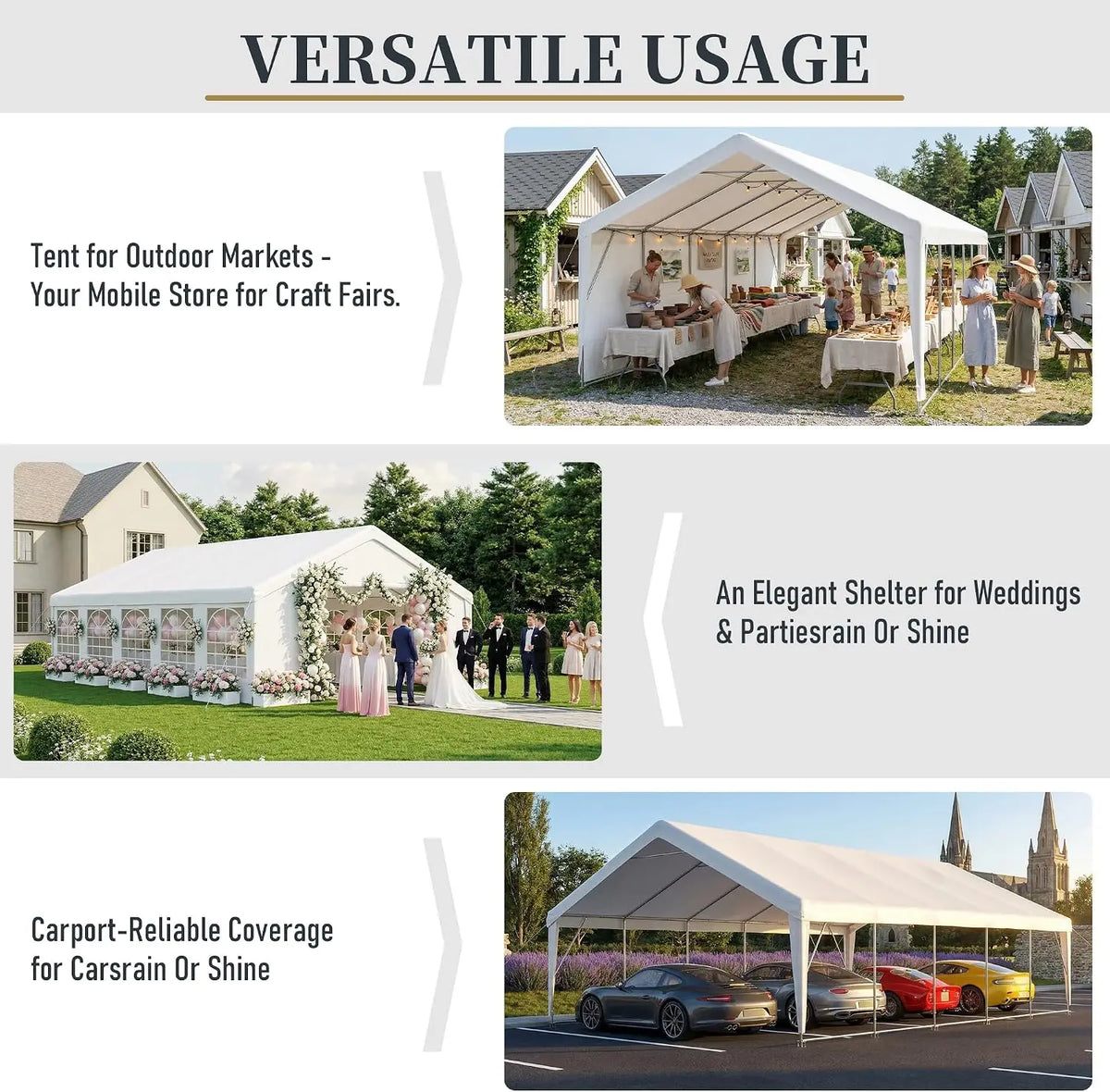 32x16 HDPE Party Tent Heavy Duty Canopy For Weddings And Events
