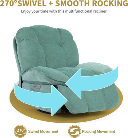 Electric Relaxation armchair Relaxation armchair with Massage and Heating Function with USB-A and USB-C Charging Port for Bedroom,