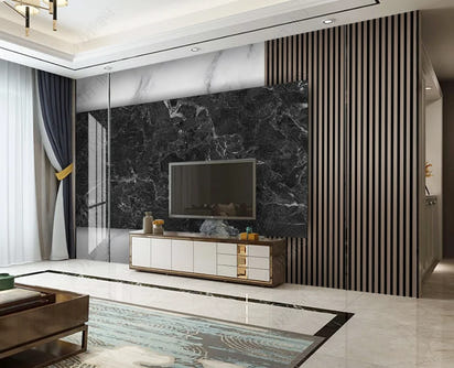 beibehang papel de parede Customized Nordic retro plant leaves, modern minimalist geometry, TV background wallpaper