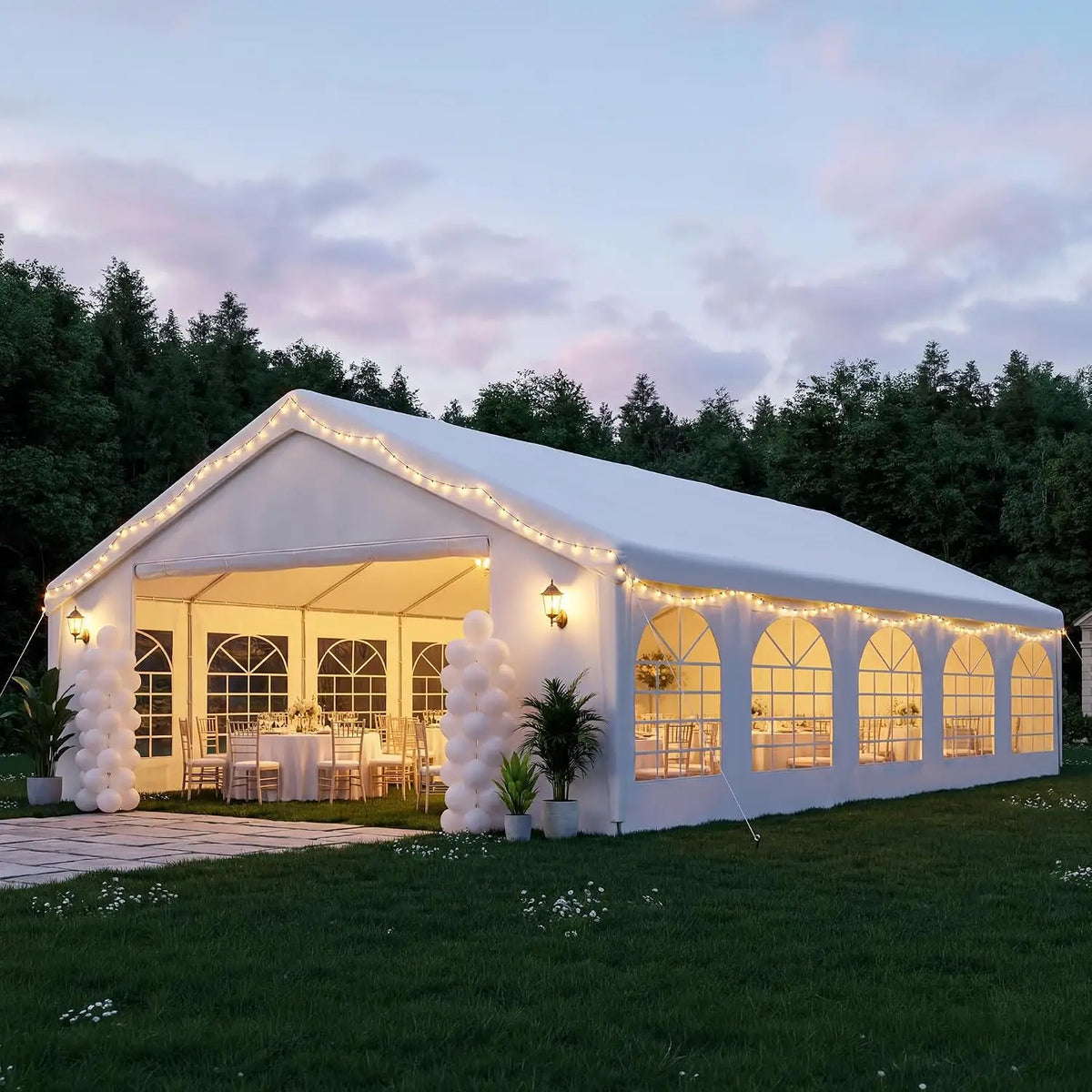 32x16 HDPE Party Tent Heavy Duty Canopy For Weddings And Events