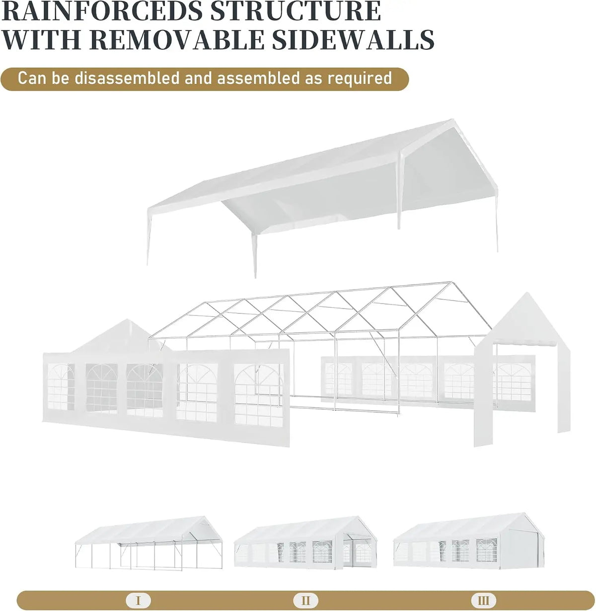 32x16 HDPE Party Tent Heavy Duty Canopy For Weddings And Events