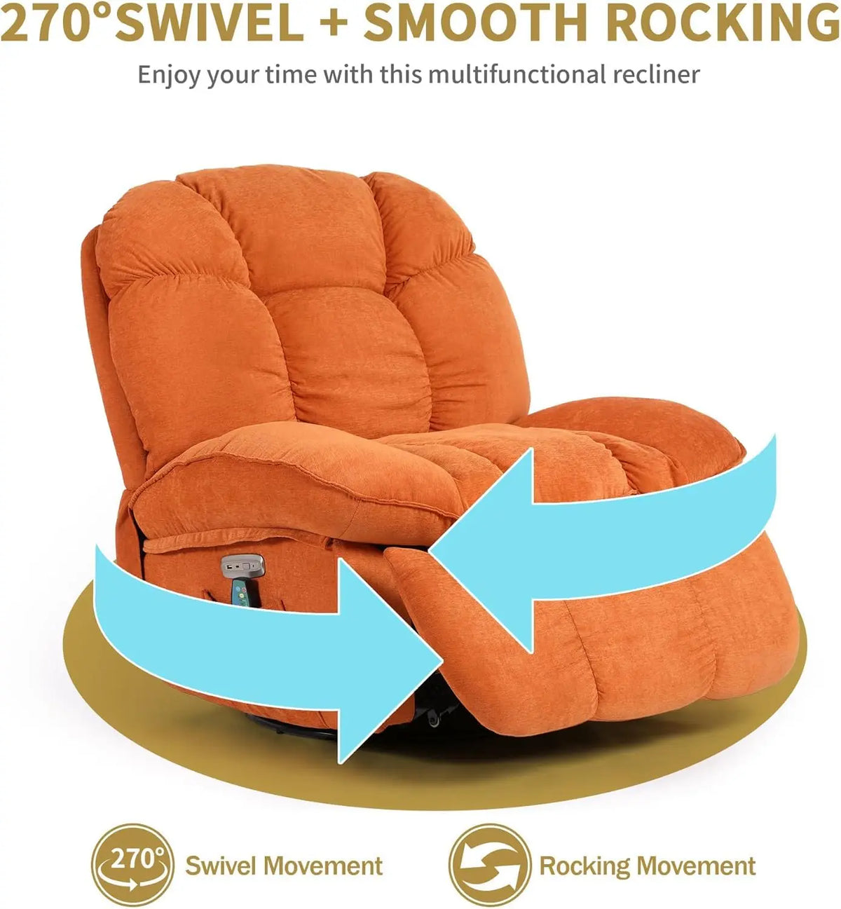 Electric Relax Armchair Electric Armchair with Charging Port TV Armchair with Massage and Heating Armchair TV Armchair for Livin