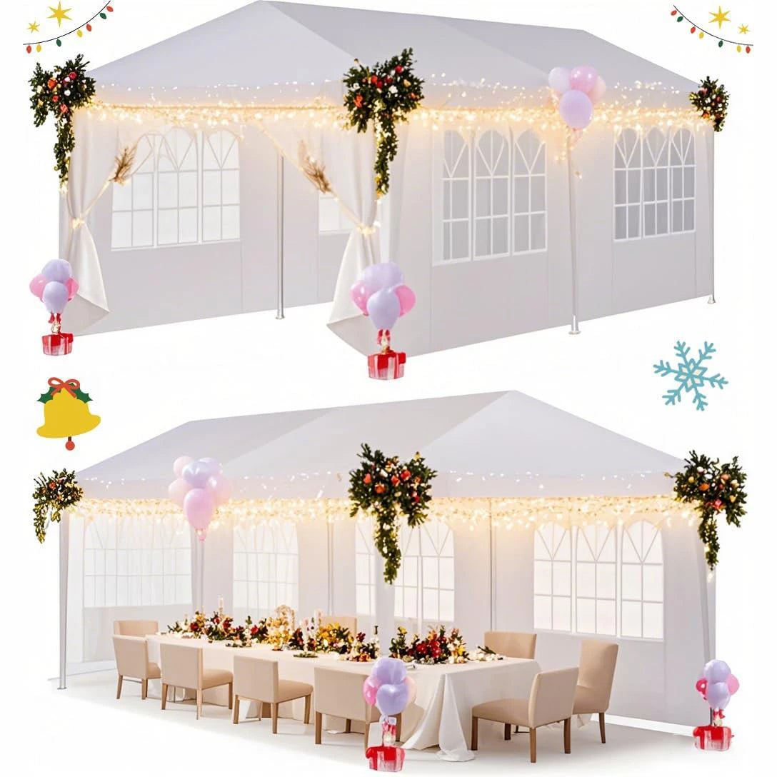 10x10/10x20/10x30 Party Tent Outdoor Canopy Tent with Removable Sidewalls, Waterproof Party Tents for Parties,Wedding Events,BBQ