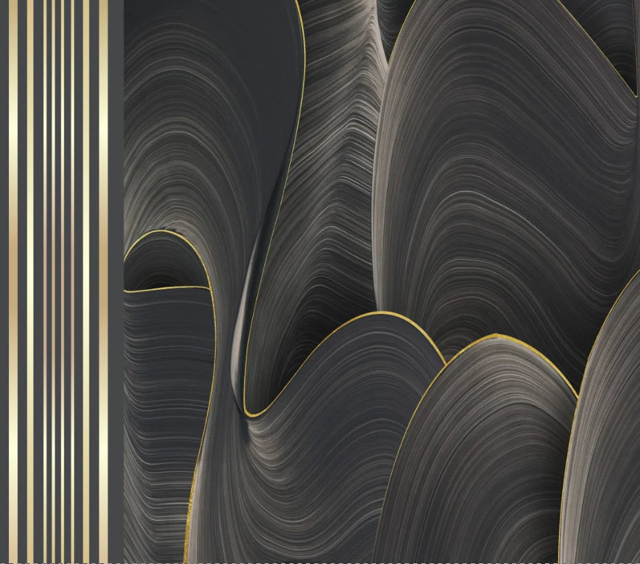 beibehang papel de parede Customized Nordic retro plant leaves, modern minimalist geometry, TV background wallpaper