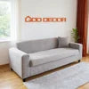 Customized 3-Seater Solid Modern Sofa Cover Elastic Stretch Slipcover Plush Material for Living Room Bedroom Patio