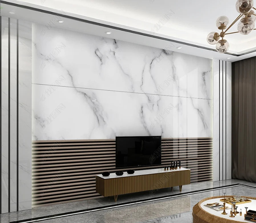 beibehang papel de parede Customized Nordic retro plant leaves, modern minimalist geometry, TV background wallpaper