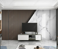 beibehang papel de parede Customized Nordic retro plant leaves, modern minimalist geometry, TV background wallpaper