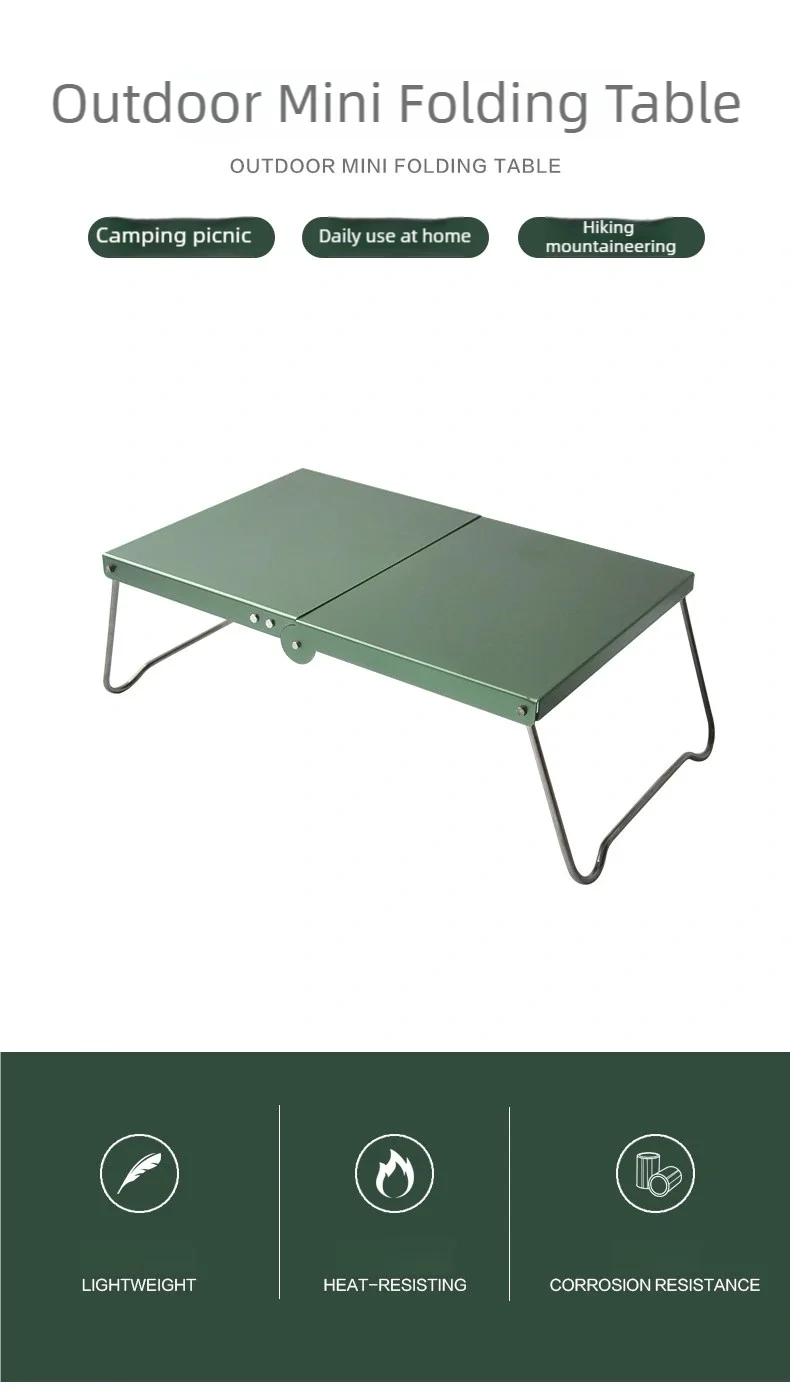 MDF Mini Folding Table Camping Portable Foldable Table New Small Coffee Tables Ultralight Outdoor Hiking Picnic Table